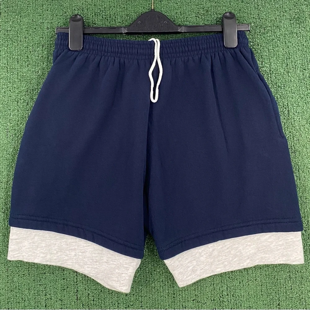 VTG 90’s 20/20 Sport Navy Gym Sweat Shorts W/ Pockets Men’s SZ Medium USA Made